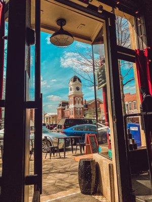 The Clock Tower from the coffee shop