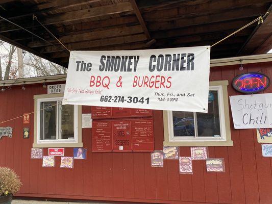 Front of The Smokey Corner, they've been there 6 years- it's awesome.