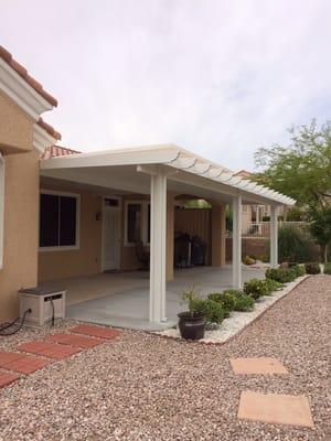 Solid Top Alumawood Patio Cover w/ Custom Cut Corbel Rafter Tails