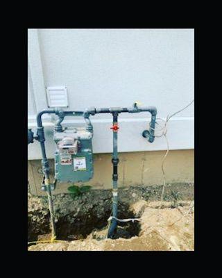 New Gas Service.  Underground natural gas piping to pool heater. Marlboro, NY