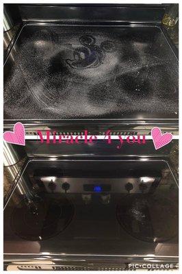 Stove top cleaning