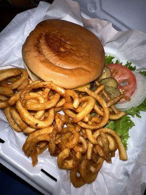 BG Burger x curly fries