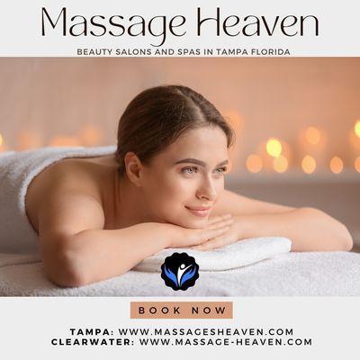 Give yourself the gift of serenity. Visit Massage Heaven Spa and let the stress fade away. ‍ 
www.massagesheaven.com