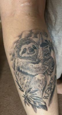 Tattoo of sloths.