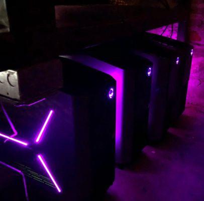 All the PC VR Headsets are powered by Alienware Aurora Desktop computers. Check their website if you're curious about the PC specs.