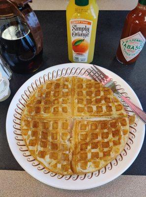 The waffles here are good and fresh!