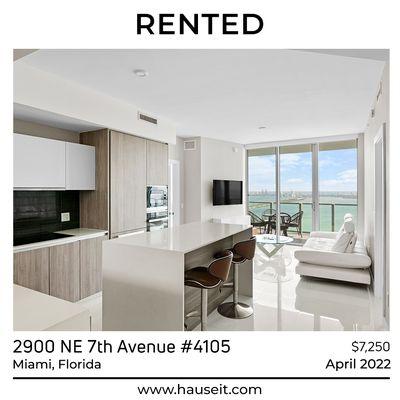 *Hauseit Rented Listing* 2900 NE 7th Avenue #4105 in Miami, Florida