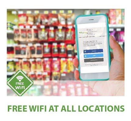 Free WIFI at all locations