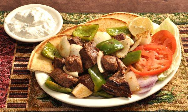 Beef Souvlaki Plate