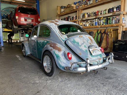 Having my safety check done on my 66 bug. Great people awesome customer service. I highly recommend coming here to anyone.