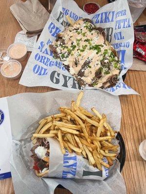 Nick's Fries; Beef/Lamb Gyro Pita