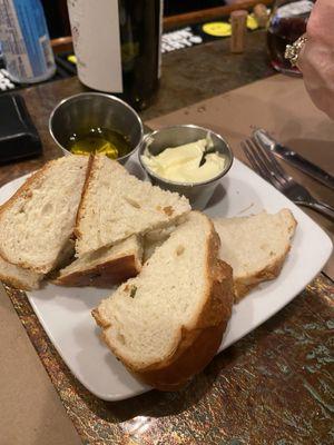 Loving the bread with my Veal Parm!