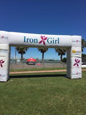 The iron girl finish line.