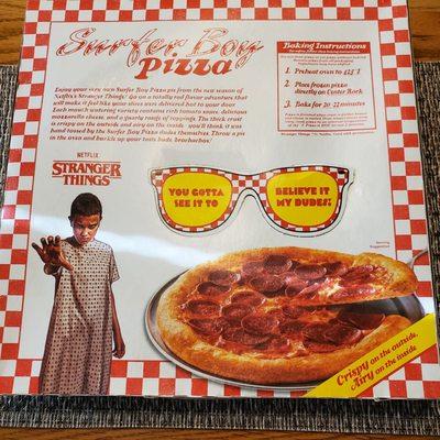 Saw this "Stranger Things" Theme Pizza while quick shopping at Walmart $6.98. Yepper I bought!    5/25/2022