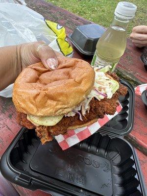 Hot chicken sandwich