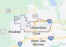 Location of Urbandale