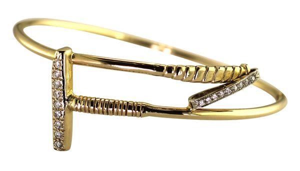 Polo Mallet Bangle Bracelet with diamonds