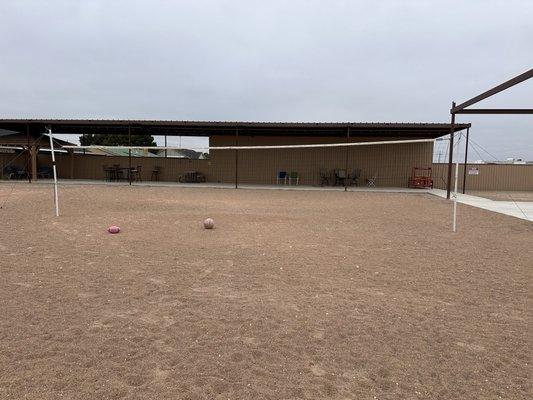 Volleyball net! Tons of spaces for groups to sit. 4/20/2024