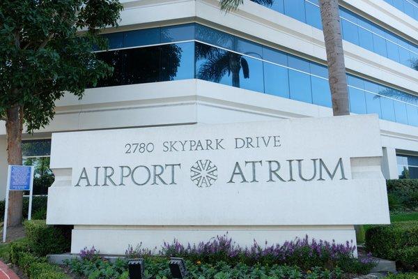 We are located in the Airport Atrium building on Skypark Dr.