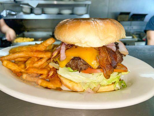 Hamburger cooked in butter and house sauce