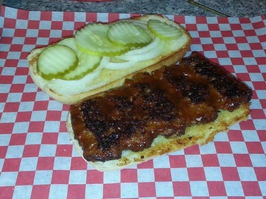 Boneless BBQ Rib sandwich