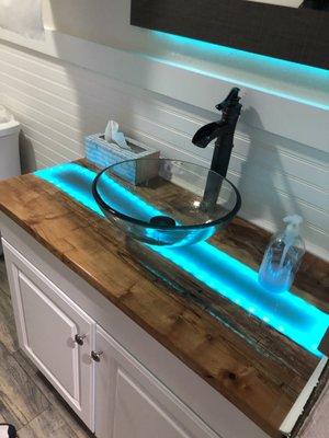 The very cool bathroom vanity!