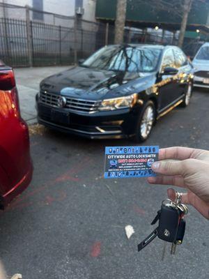 Spare key made for Volkswagen Passat in Brooklyn #carkeys #autolocksmith. Call 917-984-3404 for 24/7 service