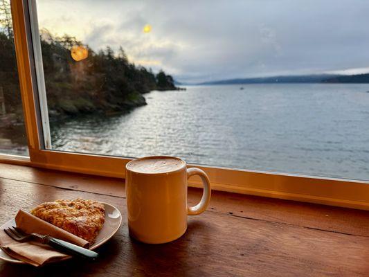 Great coffee and view on a cool December morning