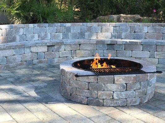 Firepit with built in seating