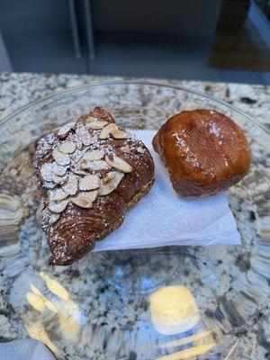 Almond croissant and Kouign amann