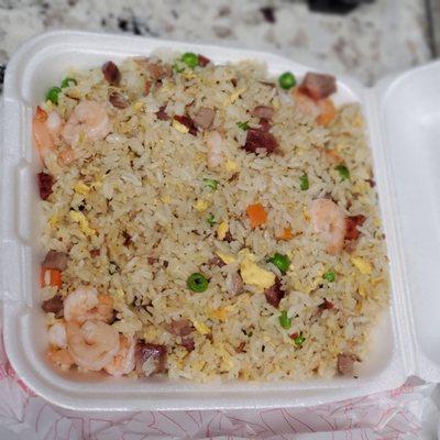 Shrimp and char siu fried rice