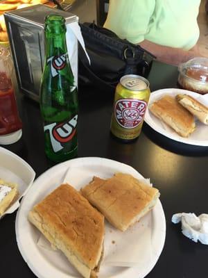 Throw back 7up. Cuban Sandwiches & material Cuban Soda.