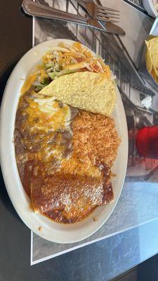 Enchilada and taco lunch