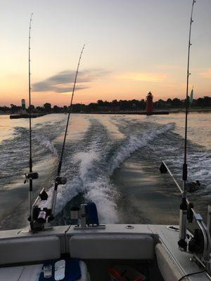 Such a beautiful morning on their boat!