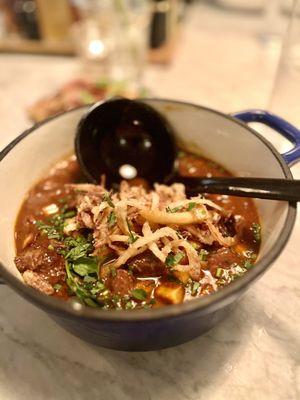 BOURGUIGNON. beef stews low cooked in red wine. The best I have ever had.