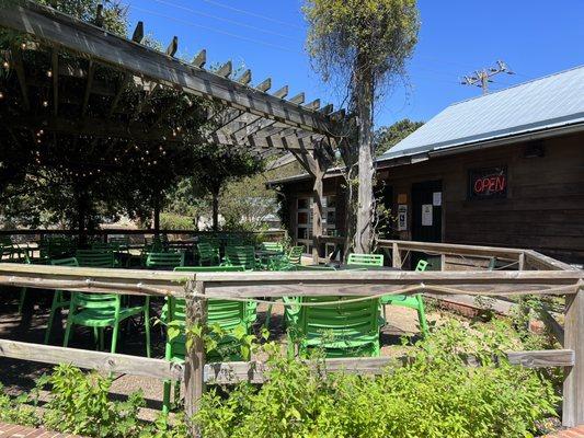 Outdoor seating area.