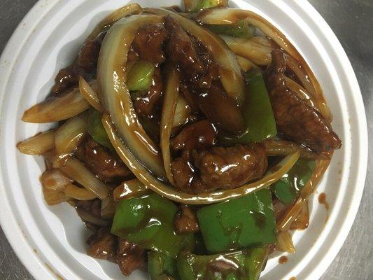 Pepper steak w. Onions