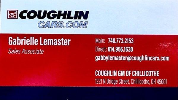 Gabrielle Lemaster Sales Associate with Coughlin GM of Chillicothe, Ohio