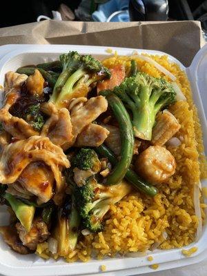 Chicken and broccoli