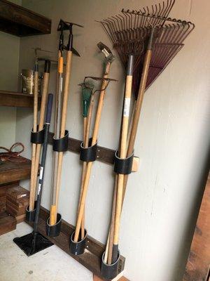 Made rack for yard tools