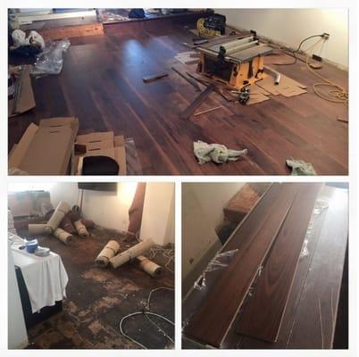 Hardwood floor installation