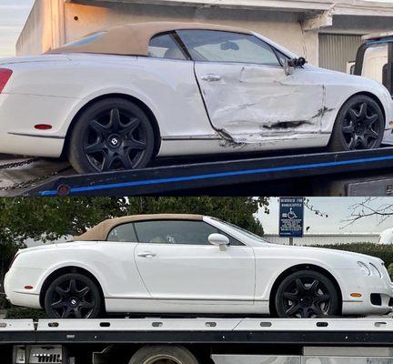 Bentley GTC before and after