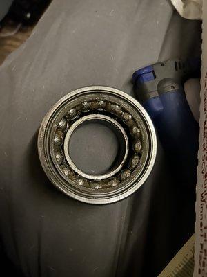 The new bearing that was destroyed