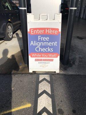 Complimentary Alignment checks daily while you wait!