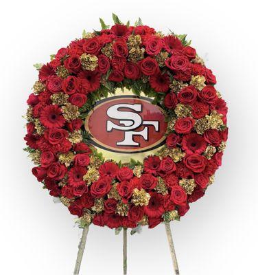 Custom San Francisco 49ers Wreath Arrangement