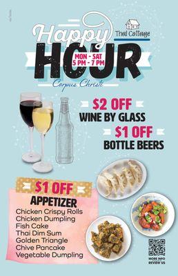 Happy Hour Mon-Sat 5-7pm