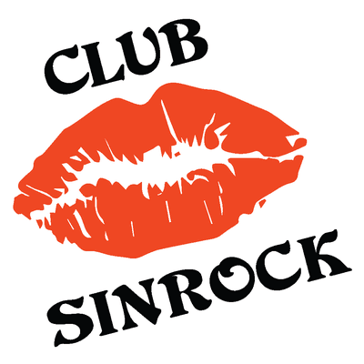 The Club SinRock lips logo. A red lip-print with the words "Club" above and "SinRock" below