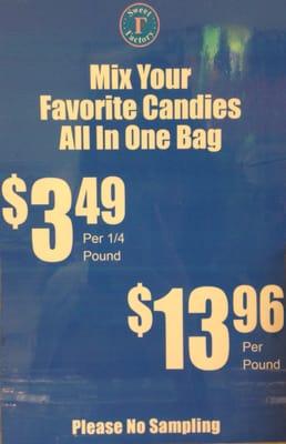 $13.96/lb for a mixed bag of candy.