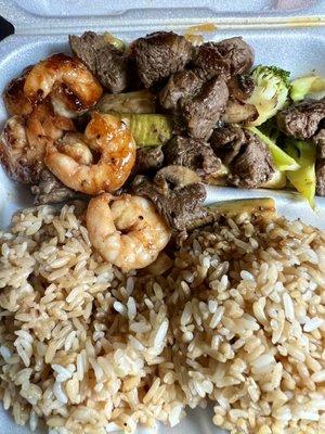 Rib-Eye Steak & Shrimp Plate