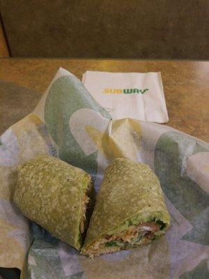 All new rotisserie chicken Caesar wrap...